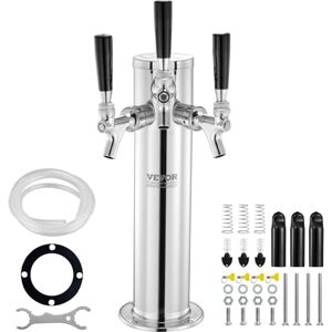 VEVOR Triple Taps Draft Beer Tower Dispenser, Stainless Steel Keg Beer Tower, Kegerator Tower Kit with Pre-Assembled Tubing and Self-Closing Faucet Shanks for Party, Bar, Pub, Restaurant VEVOR Triple Taps Draft Beer Tower Dispenser, Stainless Steel Keg Beer Tower, Kegerator Tower Kit with Pre-Assembled Tubing and Self-Closing Faucet Shanks for Party, Bar, Pub, Restaurant