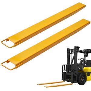 VEVOR Pallet Fork Extensions, 60" Length 4.5" Width, Heavy Duty Carbon Steel Fork Extensions for Forklifts, 1 Pair Forklift Extensions, Industrial Forklift Fork Attachments for Forklift Truck, Yellow VEVOR Pallet Fork Extensions, 60" Length 4.5" Width, Heavy Duty Carbon Steel Fork Extensions for Forklifts, 1 Pair Forklift Extensions, Industrial Forklift Fork Attachments for Forklift Truck, Yellow
