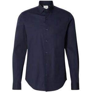 Calvin Klein Men's Slim ESNTL POPLIN NOS STR SLD Dress Shirts, Blue (Night Sky), XXL Calvin Klein Men's Slim ESNTL POPLIN NOS STR SLD Dress Shirts, Blue (Night Sky), XXL
