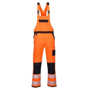 Portwest PW344 Mens Hi Vis Bib and Brace Work Overalls Durable Texpel Stain Resistant Water Resistant Polycotton Dungarees Triple Stitch Multi Pockets Adjustable Certified Workwear, Orange/Black, XXXL Portwest PW344 Mens Hi Vis Bib and Brace Work Overalls Durable Texpel Stain Resistant Water Resistant Polycotton Dungarees Triple Stitch Multi Pockets Adjustable Certified Workwear, Orange/Black, XXXL