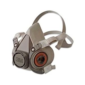 3M Reusable Half Face Mask, Comfortable Respirator, Medium, 6200, EN safety certified 3M Reusable Half Face Mask, Comfortable Respirator, Medium, 6200, EN safety certified