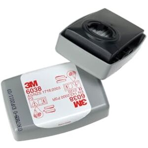 3M 6038 P3R HF Filter, Pair, Pack of 10 Clear 3M 6038 P3R HF Filter, Pair, Pack of 10 Clear