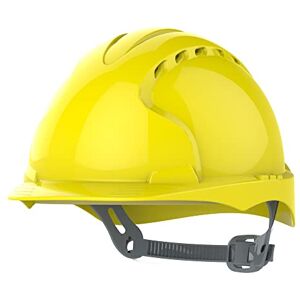 JSP EVO2 Safety Helmet with Slip Ratchet Adjustment Harness Vented EN 397 Industrial Hard Hat for Building, Construction and Work sites Yellow (AJF030-000-200) JSP EVO2 Safety Helmet with Slip Ratchet Adjustment Harness Vented EN 397 Industrial Hard Hat for Building, Construction and Work sites Yellow (AJF030-000-200)