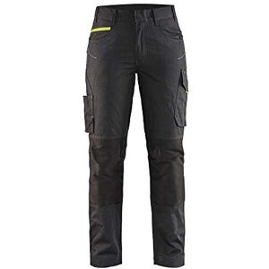 BLÅKLÄDER Blaklader 719513309933C40 Women's Service Stretch Work Trousers, Black/Yellow, Size C40 BLÅKLÄDER Blaklader 719513309933C40 Women's Service Stretch Work Trousers, Black/Yellow, Size C40