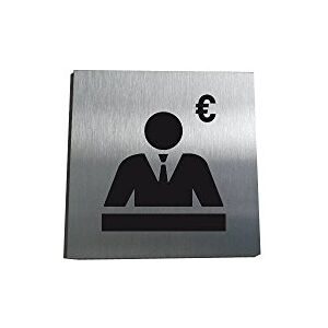 AUA SIGNALETIQUE Plaque Aluminium Brossé Commercial 130x130 mm AUA SIGNALETIQUE Plaque Aluminium Brossé Commercial 130x130 mm