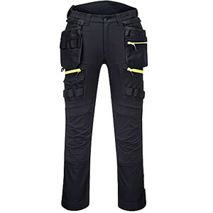 Portwest DX440 Lightweight Detachable Holster Work Trousers Mens Multi Pockets Stretch Safety Workwear Cargo Combat Pants with Free Knee Pads Black, 30 Portwest DX440 Lightweight Detachable Holster Work Trousers Mens Multi Pockets Stretch Safety Workwear Cargo Combat Pants with Free Knee Pads Black, 30