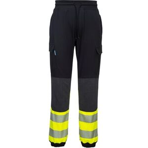 Portwest PW3 Hi-Vis Flexi Joggers Work Trousers 4-Way Stretch Slim Fit Jogging Bottoms Reinforced Knees Reflective Tape Workwear Pants Multi-Pocket Elastic Waist, Black/Yellow, S Portwest PW3 Hi-Vis Flexi Joggers Work Trousers 4-Way Stretch Slim Fit Jogging Bottoms Reinforced Knees Reflective Tape Workwear Pants Multi-Pocket Elastic Waist, Black/Yellow, S