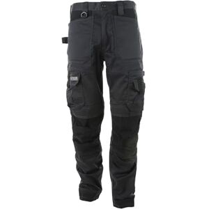 Apache Workwear Men's Site Trouser ATS 3D Stretch Holster Trouser Grey/Black 29L x 36W Cordura Side Cargo Pocket Low Rise Comfort Waist Reinforced Hem Knee Pad and Phone Pocket Apache Workwear Men's Site Trouser ATS 3D Stretch Holster Trouser Grey/Black 29L x 36W Cordura Side Cargo Pocket Low Rise Comfort Waist Reinforced Hem Knee Pad and Phone Pocket