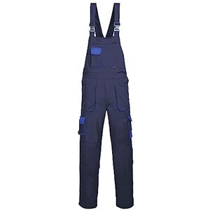 Portwest TX12 Men's Texo Contrast Bib and Brace Work Overalls Workwear Dungarees with Storage Knee Pad Pockets Adjustable Fit Elasticated Back, Navy, S Portwest TX12 Men's Texo Contrast Bib and Brace Work Overalls Workwear Dungarees with Storage Knee Pad Pockets Adjustable Fit Elasticated Back, Navy, S