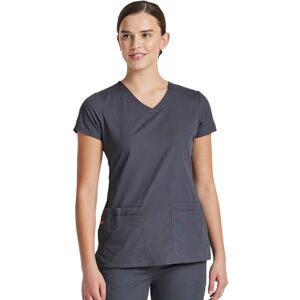 Dickies Women's EDS Signature Scrubs Jr. Fit V-Neck Top Gray 3X-Large Dickies Women's EDS Signature Scrubs Jr. Fit V-Neck Top Gray 3X-Large
