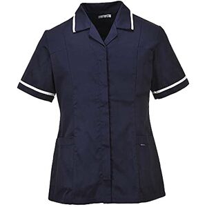 Portwest LW20 Women’s Classic Tunic Polycotton Work Uniform with Pockets Ladies Healthcare Beauty Concealed Zip Action Back Spa Salon Nail Massage Therapist Shirt Top, Navy, Medium Portwest LW20 Women’s Classic Tunic Polycotton Work Uniform with Pockets Ladies Healthcare Beauty Concealed Zip Action Back Spa Salon Nail Massage Therapist Shirt Top, Navy, Medium