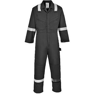 Portwest F813 Iona Polycotton Safety Work Coverall Black, Large Portwest F813 Iona Polycotton Safety Work Coverall Black, Large