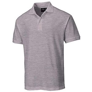 Portwest B210 Naples Polo Shirt Short Sleeve Pique Knit Polycotton Uniform Workwear Breathable Rib Collar UV Protection Twin Stitch Durable Wear, Heather Grey, Small Portwest B210 Naples Polo Shirt Short Sleeve Pique Knit Polycotton Uniform Workwear Breathable Rib Collar UV Protection Twin Stitch Durable Wear, Heather Grey, Small