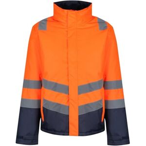Regatta Professional Mens Hi Vis Reflective Insulated Jacket, Orange/Navy, L EU Regatta Professional Mens Hi Vis Reflective Insulated Jacket, Orange/Navy, L EU