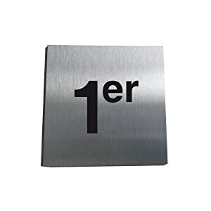 AUA SIGNALETIQUE Plaque Aluminium Brossé 1er Etage 130x130 mm argent 7311-F_0 AUA SIGNALETIQUE Plaque Aluminium Brossé 1er Etage 130x130 mm argent 7311-F_0