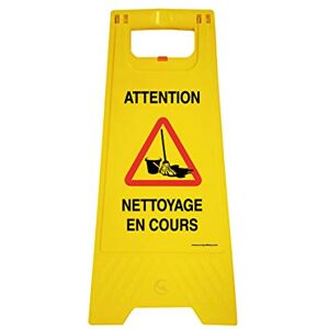 AUA SIGNALETIQUE Chevalet Signalisation Nettoyage en Cours Attention Poids 1 kg en Plastique Jaune AUA SIGNALETIQUE Chevalet Signalisation Nettoyage en Cours Attention Poids 1 kg en Plastique Jaune
