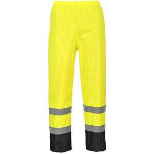 Portwest H444 Hi Vis Waterproof Rain Trousers Reflective Lightweight Contrast Safety Pants Class 1 Yellow/Black, X-Large Portwest H444 Hi Vis Waterproof Rain Trousers Reflective Lightweight Contrast Safety Pants Class 1 Yellow/Black, X-Large