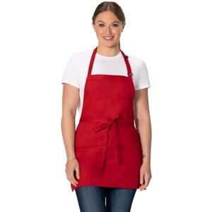 Chef Works Unisex Three Pocket Apron, Red, One Size Chef Works Unisex Three Pocket Apron, Red, One Size