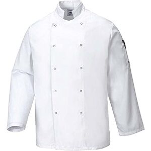 Portwest Suffolk Chefs Jacket L/S, Size: S, Colour: White, C833WHRS Portwest Suffolk Chefs Jacket L/S, Size: S, Colour: White, C833WHRS