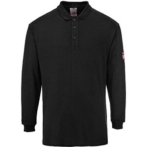 Portwest FR10 Men's Flame Resistant Anti-Static Long Sleeve Polo Shirt Lightweight Fireproof Welding ESD FR Safety Workwear, Black, XL Portwest FR10 Men's Flame Resistant Anti-Static Long Sleeve Polo Shirt Lightweight Fireproof Welding ESD FR Safety Workwear, Black, XL