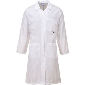 Portwest LW63 Women's Food Coat Durable Polycotton Concealed Stud Front Tailored Fit Catering Workwear Machine Washable 3 Pockets Professional Kitchen Jacket, White, L Portwest LW63 Women's Food Coat Durable Polycotton Concealed Stud Front Tailored Fit Catering Workwear Machine Washable 3 Pockets Professional Kitchen Jacket, White, L