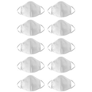 Seidensticker 3-Layer Reusable Face Mask, 10 Pack, White, One Size Seidensticker 3-Layer Reusable Face Mask, 10 Pack, White, One Size