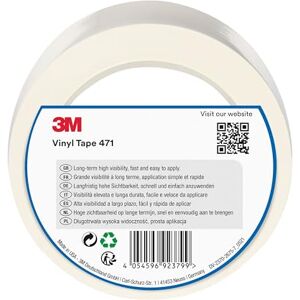 3M Vinyl Tape 471, 50 mm x 33 m, White 3M Vinyl Tape 471, 50 mm x 33 m, White