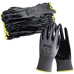NITREX 250 Work Gloves General Handling Safety Gloves, Abrasion Resistant Nitrile Palm Coating, Polyester Liner, Enhanced Grip, Mechanical and Industrial Protection 10 Pairs Size 6 NITREX 250 Work Gloves General Handling Safety Gloves, Abrasion Resistant Nitrile Palm Coating, Polyester Liner, Enhanced Grip, Mechanical and Industrial Protection 10 Pairs Size 6