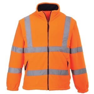 Portwest F300 Hi-Vis Reflective Fleece Jacket with Pockets CE Certified High Viz Outdoor Safety Workwear, Orange, XXL Portwest F300 Hi-Vis Reflective Fleece Jacket with Pockets CE Certified High Viz Outdoor Safety Workwear, Orange, XXL