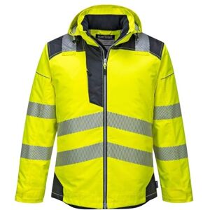 Portwest T400 Men's PW3 Lightweight Hi Vis Hooded Work Jacket Reflective Full Zip Safety Utility Quilt Lined Waterproof Workwear Yellow/Black, X-Small Portwest T400 Men's PW3 Lightweight Hi Vis Hooded Work Jacket Reflective Full Zip Safety Utility Quilt Lined Waterproof Workwear Yellow/Black, X-Small