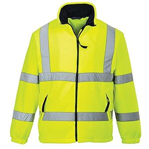 Portwest F300 Hi-Vis Reflective Fleece Jacket with Pockets CE Certified High Viz Outdoor Safety Workwear, Yellow, L Portwest F300 Hi-Vis Reflective Fleece Jacket with Pockets CE Certified High Viz Outdoor Safety Workwear, Yellow, L