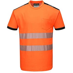 Portwest PW3 Hi-Vis T-Shirt S/S, Size: XS, Colour: Orange/Black, T181OBRXS Portwest PW3 Hi-Vis T-Shirt S/S, Size: XS, Colour: Orange/Black, T181OBRXS