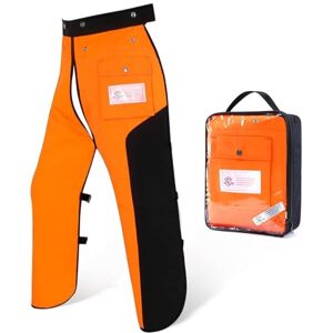 ZELARMAN Chainsaw Chaps Apron Wrap 8-layer for Men/Women Loggers Forest Workers Protective Chain Saw Pants Adjustable Safety Chap Class B with Pocket(Orange&Black, 36 to 38-Inch) ZELARMAN Chainsaw Chaps Apron Wrap 8-layer for Men/Women Loggers Forest Workers Protective Chain Saw Pants Adjustable Safety Chap Class B with Pocket(Orange&Black, 36 to 38-Inch)