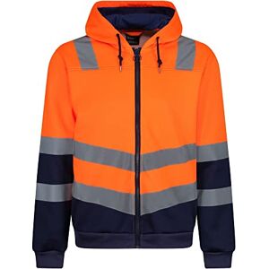 Regatta Mens Reflective Hi Vis Hoodie, Orange/Navy, XXL EU Regatta Mens Reflective Hi Vis Hoodie, Orange/Navy, XXL EU