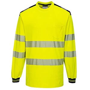 Portwest T185 Lightweight PW3 Hi-Vis Long Sleeve T-Shirt Yellow/Black, 4X-Large Portwest T185 Lightweight PW3 Hi-Vis Long Sleeve T-Shirt Yellow/Black, 4X-Large