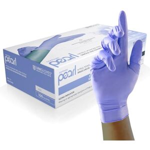 UNIGLOVES Sapphire Pearl Nitrile Examination Gloves Multipurpose, Powder Free and Latex Free Disposable Gloves Box of 100 Gloves, Sapphire, Medium (GP0083) UNIGLOVES Sapphire Pearl Nitrile Examination Gloves Multipurpose, Powder Free and Latex Free Disposable Gloves Box of 100 Gloves, Sapphire, Medium (GP0083)