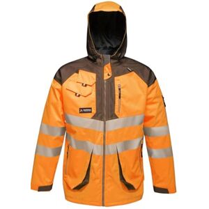Regatta TRA340LA7BV Tactical Hi-Vis Parka Jacket, Size Large, Orange/Grey Regatta TRA340LA7BV Tactical Hi-Vis Parka Jacket, Size Large, Orange/Grey