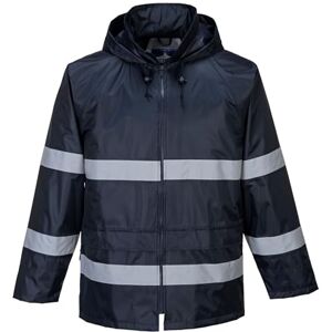 Portwest F440 Men's Hi Vis Waterproof Rain Jacket Classic Iona Reflective Rain Jacket Navy, XX-Large Portwest F440 Men's Hi Vis Waterproof Rain Jacket Classic Iona Reflective Rain Jacket Navy, XX-Large