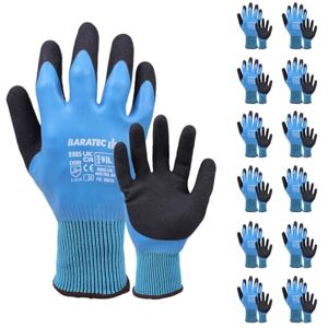 Baratec 12 Pairs of Waterproof Latex Safety Gloves Perfect Waterproof Work Gloves XL for Men & Women, Ideal for Gardening and Work Safety Ensuring Maximum Protection Size 10 Baratec 12 Pairs of Waterproof Latex Safety Gloves Perfect Waterproof Work Gloves XL for Men & Women, Ideal for Gardening and Work Safety Ensuring Maximum Protection Size 10