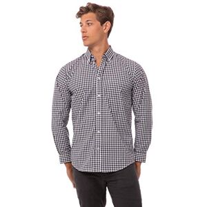 Chef Works Uniform Works B219-XL Men's Gingham Shirt, Black Chef Works Uniform Works B219-XL Men's Gingham Shirt, Black