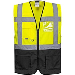 Portwest C476YBRXXXL Warsaw Executive Vest, 3X-Large, Yellow/Black Portwest C476YBRXXXL Warsaw Executive Vest, 3X-Large, Yellow/Black