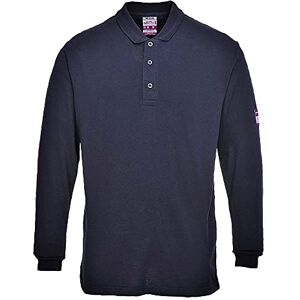 Portwest FR10 Men's Flame Resistant Anti-Static Long Sleeve Polo Shirt Lightweight Fireproof Welding ESD FR Safety Workwear, Navy, M Portwest FR10 Men's Flame Resistant Anti-Static Long Sleeve Polo Shirt Lightweight Fireproof Welding ESD FR Safety Workwear, Navy, M