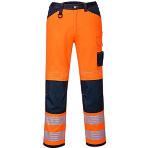 Portwest PW340 PW3 Men's Hi-Vis Cargo Work Trousers with Knee Pads and Pockets Reflective High Viz Outdoor Safety Workwear, Orange/Navy, 38 Portwest PW340 PW3 Men's Hi-Vis Cargo Work Trousers with Knee Pads and Pockets Reflective High Viz Outdoor Safety Workwear, Orange/Navy, 38