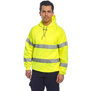 Portwest B304 Hi Vis Mens Hoodie Reflective Pullover High Visibility Hooded Sweatshirt Safety Workwear With Reflective Tape Yellow 3X-Large Portwest B304 Hi Vis Mens Hoodie Reflective Pullover High Visibility Hooded Sweatshirt Safety Workwear With Reflective Tape Yellow 3X-Large