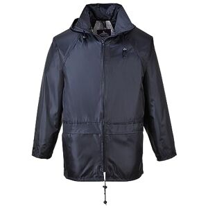 Portwest S440 Men's Classic Waterproof Rain Jacket with Packaway Hood Lightweight Breathable Outdoor CE Certified Raincoat, Navy, 6XL Portwest S440 Men's Classic Waterproof Rain Jacket with Packaway Hood Lightweight Breathable Outdoor CE Certified Raincoat, Navy, 6XL