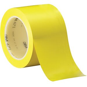 3M 471 Vinyl Tape, 75 mm x 33 m, Yellow, Pack of 12 3M 471 Vinyl Tape, 75 mm x 33 m, Yellow, Pack of 12