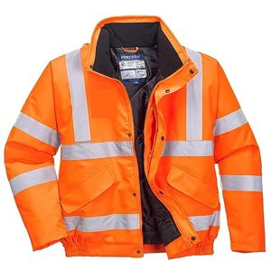 Portwest RT32 Hi-Vis Winter Bomber Jacket Waterproof Cold Protection EN342 Certified Reflective Tape Texpel Eco Fabric Multiple Pockets Detachable Hood, Orange, M Portwest RT32 Hi-Vis Winter Bomber Jacket Waterproof Cold Protection EN342 Certified Reflective Tape Texpel Eco Fabric Multiple Pockets Detachable Hood, Orange, M