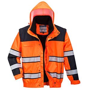Portwest Hi-Vis Classic Bomber Jacket, Size: XXL, Colour: Orange/Black, C466OBRXXL Portwest Hi-Vis Classic Bomber Jacket, Size: XXL, Colour: Orange/Black, C466OBRXXL