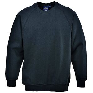 Portwest B300 Roma Sweatshirt Durable Soft Workwear Crew Neck Fleece 40+ UPF Sun Protection Comfortable Fit for Casual Corporate and Industrial Use, Black, XL Portwest B300 Roma Sweatshirt Durable Soft Workwear Crew Neck Fleece 40+ UPF Sun Protection Comfortable Fit for Casual Corporate and Industrial Use, Black, XL