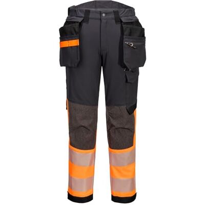 Portwest EV442 EV4 Hi-Vis Stretch Detachable Holster Trousers Boot Clip Orange/Metal Grey, 42 Waist, EN ISO 20471 Class 1, EN 14404, Regular Fit, Reinforced Side Entry Pockets, Knee Pad Pockets Portwest EV442 EV4 Hi-Vis Stretch Detachable Holster Trousers Boot Clip Orange/Metal Grey, 42 Waist, EN ISO 20471 Class 1, EN 14404, Regular Fit, Reinforced Side Entry Pockets, Knee Pad Pockets